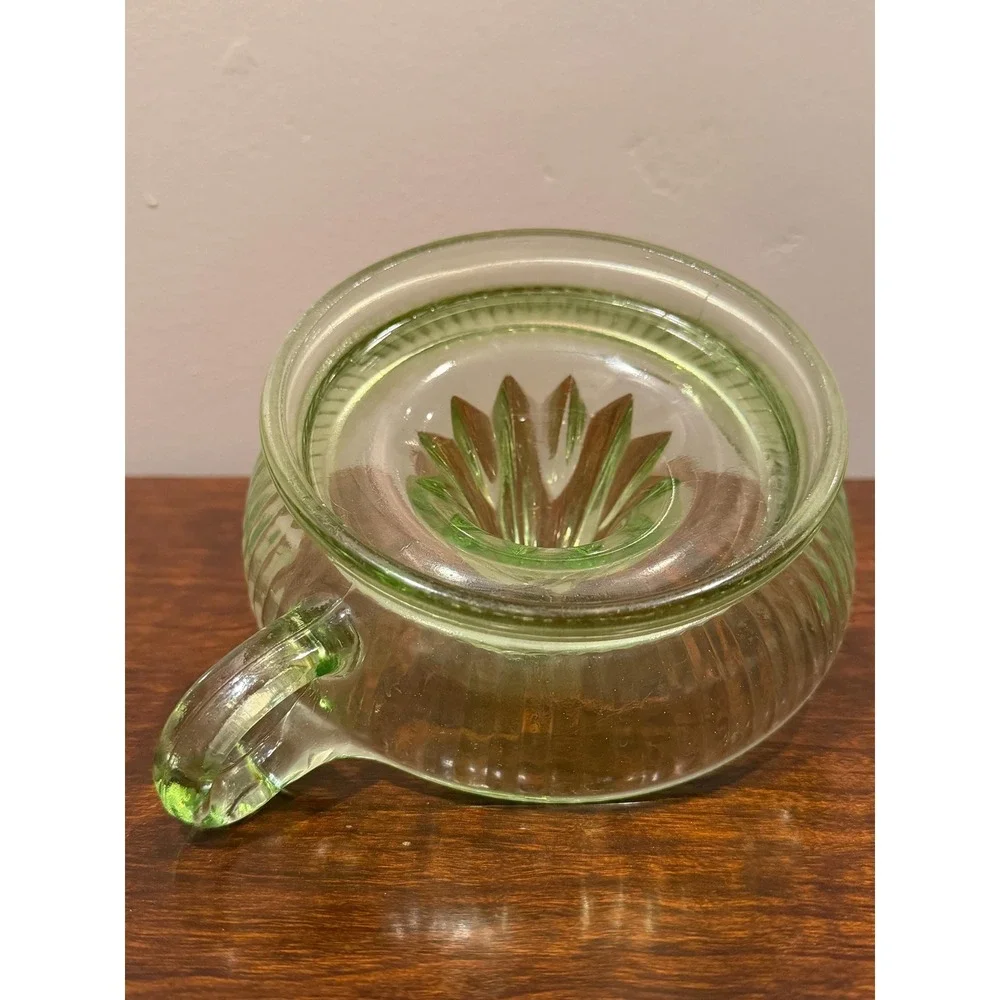 Green Uranium Depression Glass Citrus Reamer/Juicer